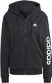 ADIDAS Damen Essentials Linear French Terry Kapuzenjacke XL in Schwarz