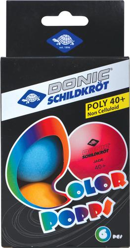 Donic-Schildkröt Tischtennisball Colour Popps, 6 farbige Bälle in Poly 40+ Qualität - in Grün