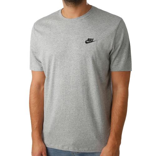 NIKE M NSW CLUB TEE DK GREY HEATHER/BLACK