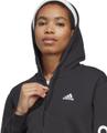 ADIDAS Damen Essentials Linear French Terry Kapuzenjacke XL in Schwarz
