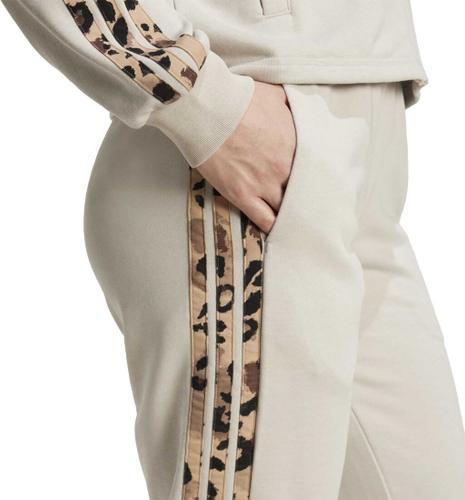 ADIDAS Damen Hose Essentials- mit Animalprint 3-Streifen S in Silber