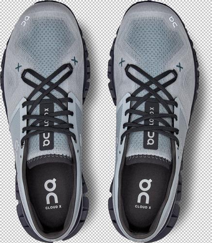 ON Herren Laufschuhe Cloud X 3 48 in Silber