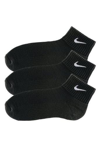 NIKE Herren U NK EVERYDAY CUSH QTR 3PR BLACK/WHITE