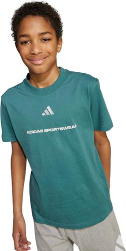 ADIDAS Kinder Shirt Slogan Single Jersey 176 in Blau