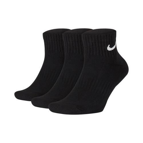 NIKE Herren U NK EVERYDAY CUSH QTR 3PR BLACK/WHITE