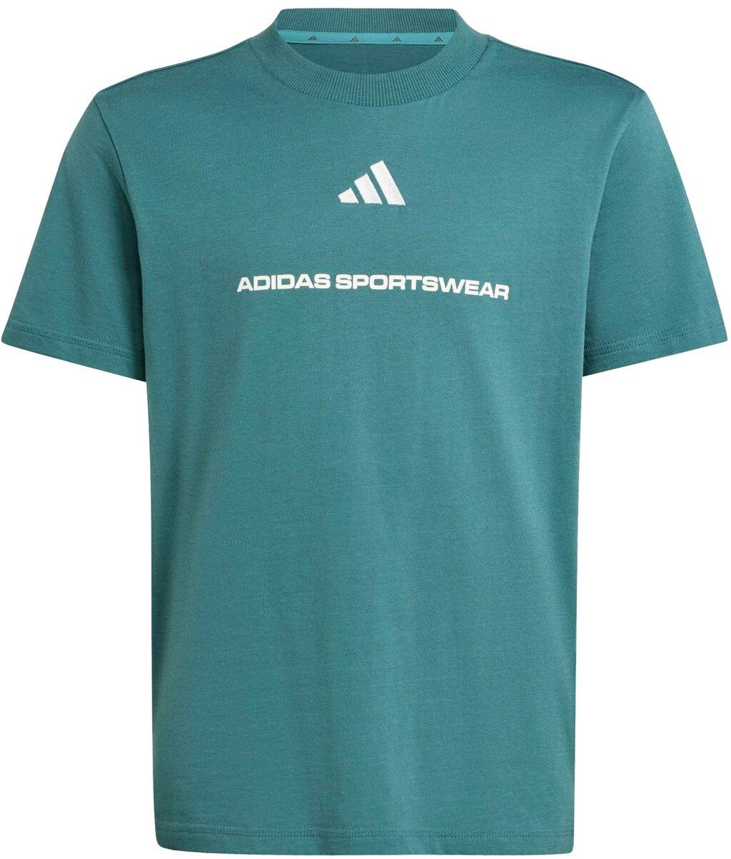 ADIDAS Kinder Shirt Slogan Single Jersey 176 in Blau