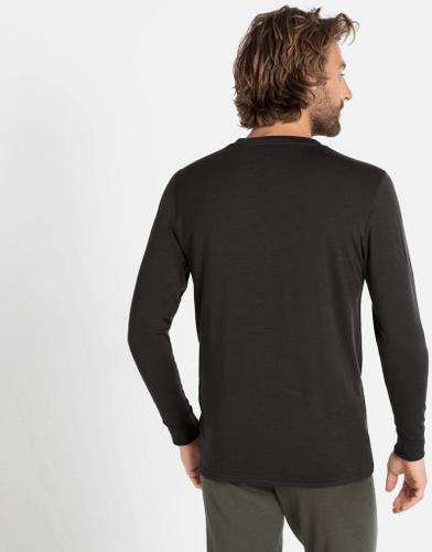 ODLO Herren Langarm Shirt BL TOP crew neck l/s MERINO 200 L in Weiß
