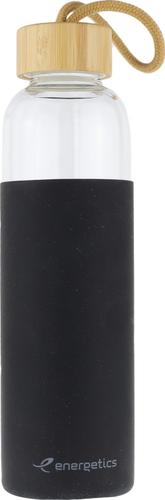 ENERGETICS Trinkbehälter Ux.-Trinkflasche Glass Bottle Bamboo II 0,55 in Schwarz
